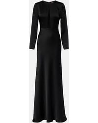 Max Mara - Bird Satin Maxi Dress - Lyst
