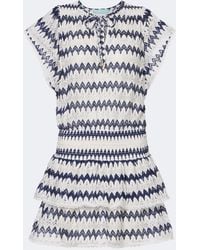 Melissa Odabash - Remi Chevron Knitted Minidress - Lyst
