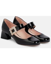 Roger Vivier - Patent Leather Tres Viv Mary Janes 45 - Lyst