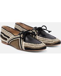 Gabriela Hearst - Hays Leather-paneled Crocheted Loafers - Lyst