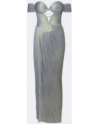 Maria Lucia Hohan - Edena Pleated Off-Shoulder Silk Bustier Gown - Lyst