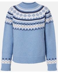 Miu Miu - Fair Isle Virgin Wool Jacquard Sweater - Lyst