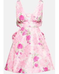 LoveShackFancy - Till Cutout Floral Minidress - Lyst