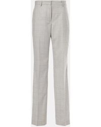 Dries Van Noten - Checked Wool Straight Pants - Lyst