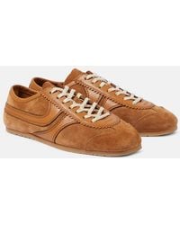Dries Van Noten - Leather And Suede Sneakers - Lyst