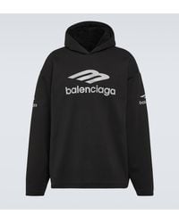Balenciaga - Sweat-shirt a capuche 3B Sports Icon en coton - Lyst