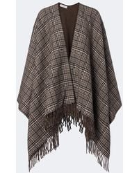 Brunello Cucinelli - Checked Cashmere Poncho - Lyst