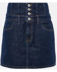 RE/DONE - Corset Denim High-Rise Miniskirt - Lyst