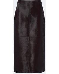 Nour Hammour - Alana Calf Hair Pencil Skirt - Lyst