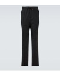 Valentino - Wool And Mohair Slim Pants - Lyst