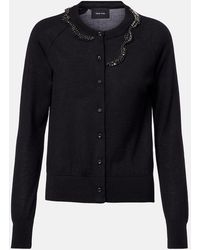 Simone Rocha - Embellished Wool And Silk Cardigan - Lyst