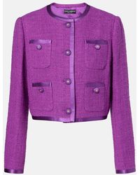Dolce & Gabbana - Veste En Tweed De Coton Et Soie Melanges - Lyst