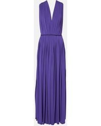 Max Mara - Walter Pleated Jersey Maxi Dress - Lyst