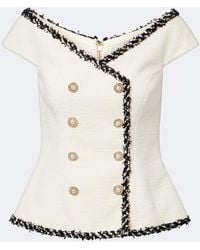 Rebecca Vallance - Jacquie Tweed Top - Lyst