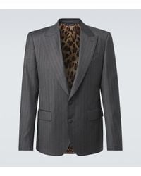 Dolce & Gabbana - Pinstripe Virgin Wool Blazer - Lyst