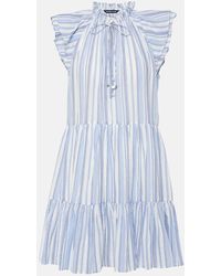 Veronica Beard - Striped Cotton Minidress - Lyst