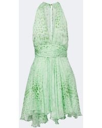 Roberto Cavalli - Printed Silk Minidress - Lyst