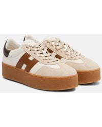 Hogan - H681 Leather And Suede Platform Sneakers - Lyst