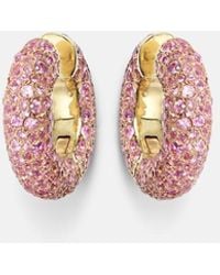 Octavia Elizabeth - Blossom Bubble 18Kt Hoop Earrings With Sapphires - Lyst