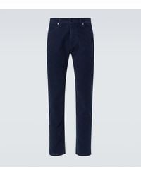 Stone Island - Mid-Rise Cotton Corduroy Slim Jeans - Lyst