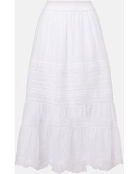 Polo Ralph Lauren - Cotton Poplin Maxi Skirt - Lyst