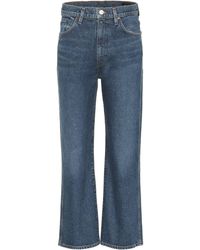 Goldsign - High-rise Cropped Wide-leg Jeans - Lyst