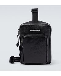Balenciaga - Messenger Bag Explorer aus Leder - Lyst