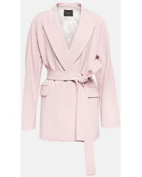 JOSEPH - Wells Belted Wool-Blend Blazer - Lyst