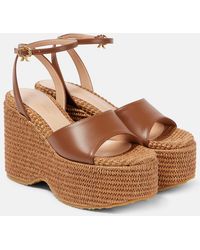Gianvito Rossi - Leather Platform Espadrilles - Lyst