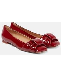 Gianvito Rossi - Paradi Patent Leather Ballet Flats - Lyst