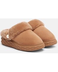 Jimmy Choo - Slippers Diamond Maxi Mule F Aus Veloursleder - Lyst