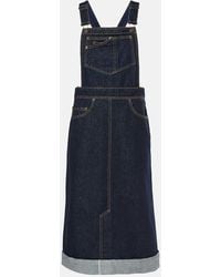 Victoria Beckham - Convertible Denim Midi Skirt - Lyst
