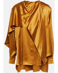 ROKSANDA - Kata Draped Silk Satin Top - Lyst