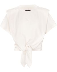 Isabel Marant Belita Cotton-jersey Crop Top - White