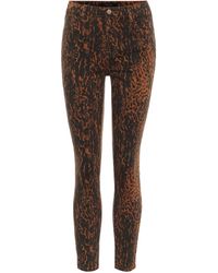 J Brand High-Rise Skinny Jeans Alana - Braun