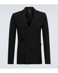 Givenchy - Veston noir en laine à cadenas - Lyst