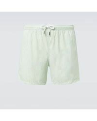Thom Sweeney - Striped Swim Trunks - Lyst