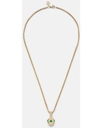 David Yurman - Renaissance 18Kt Pendant Necklace With Diamonds And Emeralds - Lyst