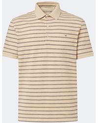 Valentino - Vgold Striped Cotton Polo Shirt - Lyst