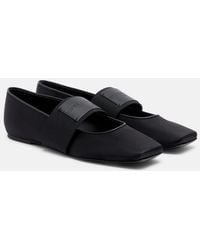 Givenchy - Sliced Square Satin Ballet Flats - Lyst