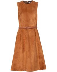 Loewe Minikleid aus Veloursleder - Braun