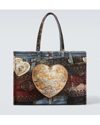 Acne Studios - Logo Trompe L'Oil Canvas Tote Bag - Lyst