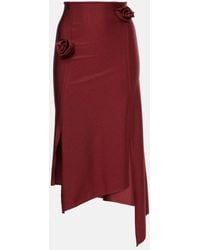 Coperni - Floral-Applique Asymmetric Midi Skirt - Lyst