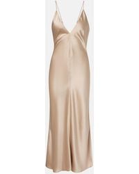 Leset - Barb Satin Slip Dress - Lyst