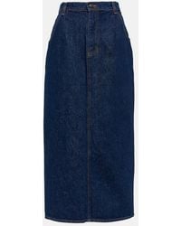 Magda Butrym - Denim Midi Skirt - Lyst