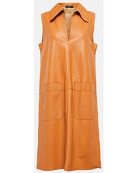 JOSEPH - Berwick Leather Midi Dress - Lyst