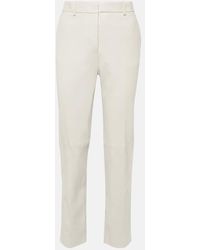 JOSEPH - Coleman Cropped Leather Pants - Lyst