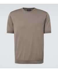 Giorgio Armani - Silk And Cotton Sweater - Lyst