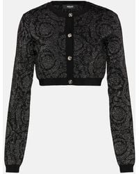 Versace - Cropped Cardigan - Lyst