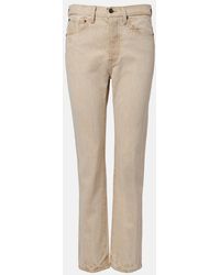 KHAITE - Finley Cropped Straight Jeans - Lyst